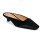 Matisse - Women’s Classy Square Toe Kitten Heel Mules