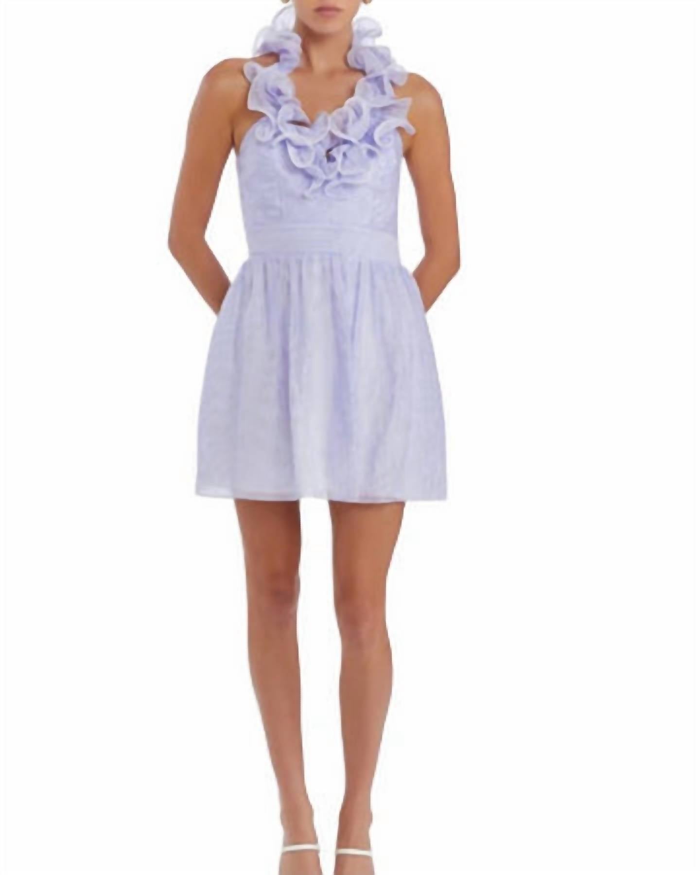 Amanda Uprichard - Ruffled Halter Mini Dress