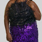 La Fuori - Salena Satin Feather Top - Plus
