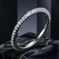 925 Sterling Silver Platinum Plated CZ Pavé Setting Ring Size 5.0 for Women
