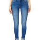 Kancan - Mid Rise Cuffed Ankle Skinny Jeans