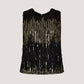 Apricot - Sequin Stripe Fringe Top