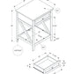 Accent End Table, 2 Tier, Storage Drawer, Transitional Style