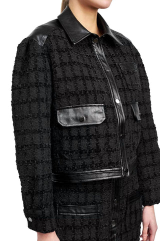 En Saison - Mixed Media Cropped Jacket