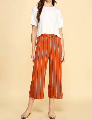Bebop - High Waist Cropped Striped Pants