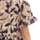 Entro - Heather Floral Print Ruffle Collar Mini Dress