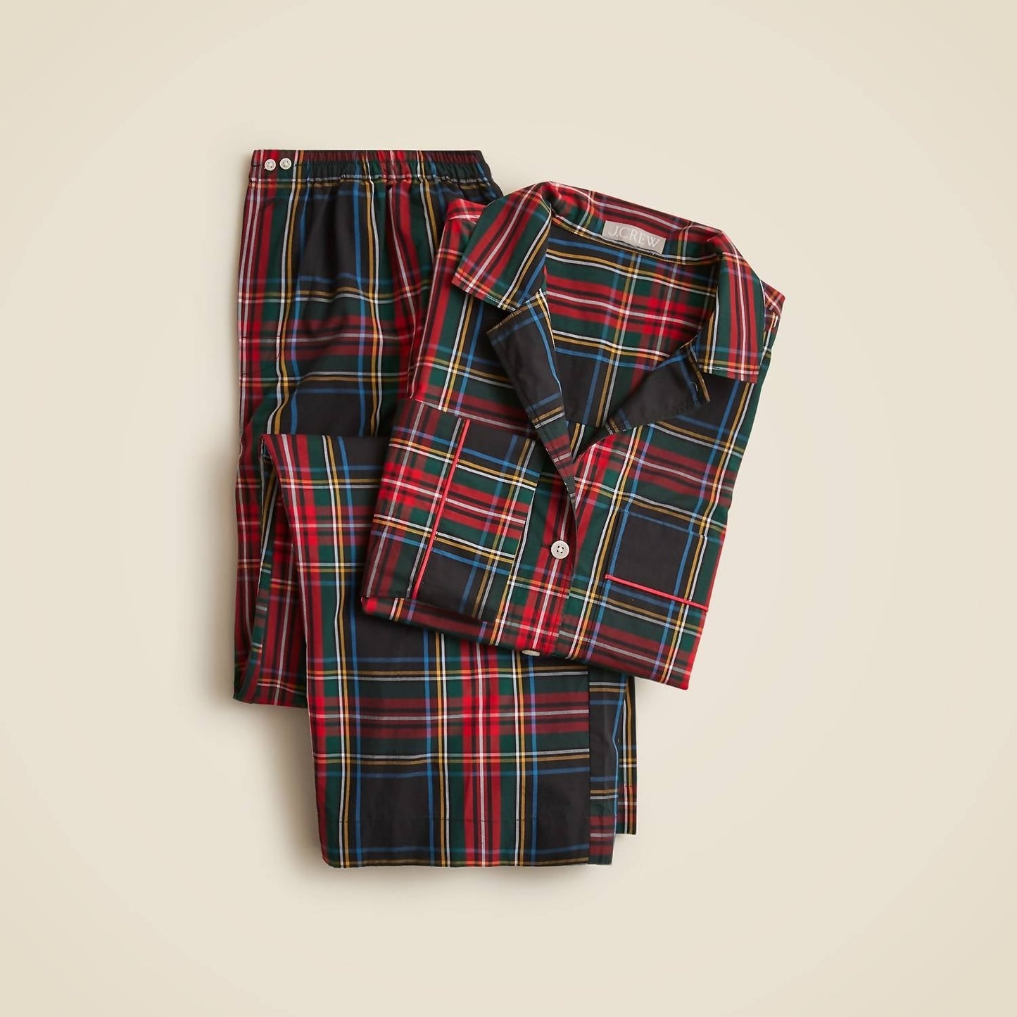 J.Crew - Pajama Pant Set In Stewart Tartan Cotton Poplin