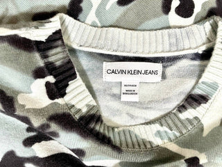 Calvin Klein - Suéter de gola redonda camuflado