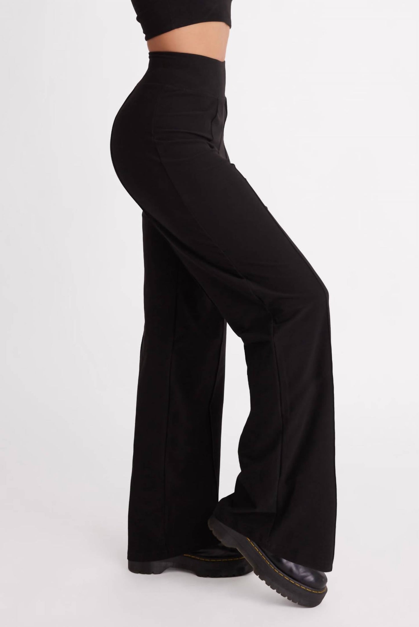 Wolven - High-waisted Wide Leg Pant
