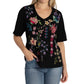 Johnny Was - Maureen 3/4 Sleeve Trapunto V-neck Tee