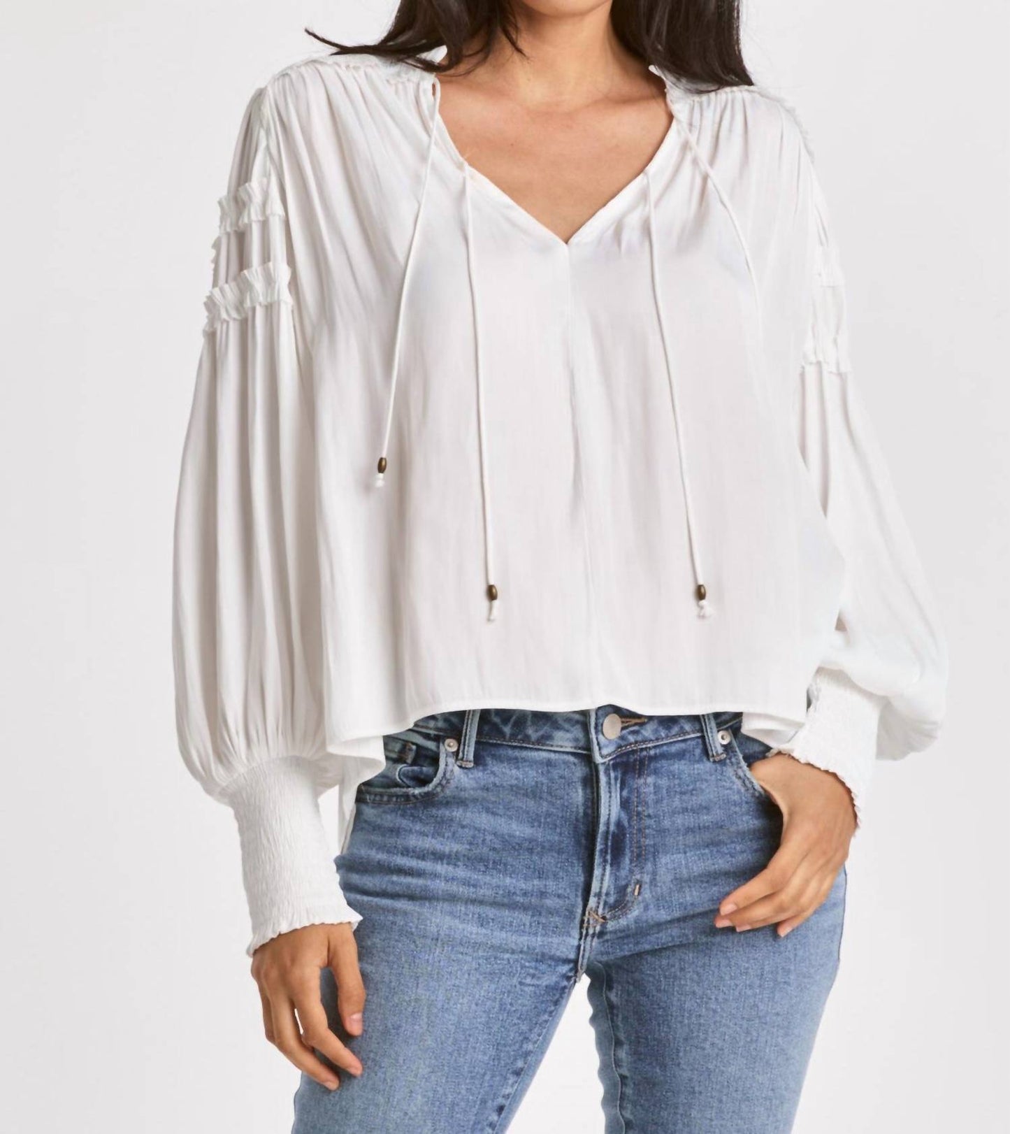 Dear John Denim - Women's Jolene Ruched Sleeve Top