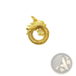 24k Gold Ouroboros Dragon Infinity Pendant Necklace