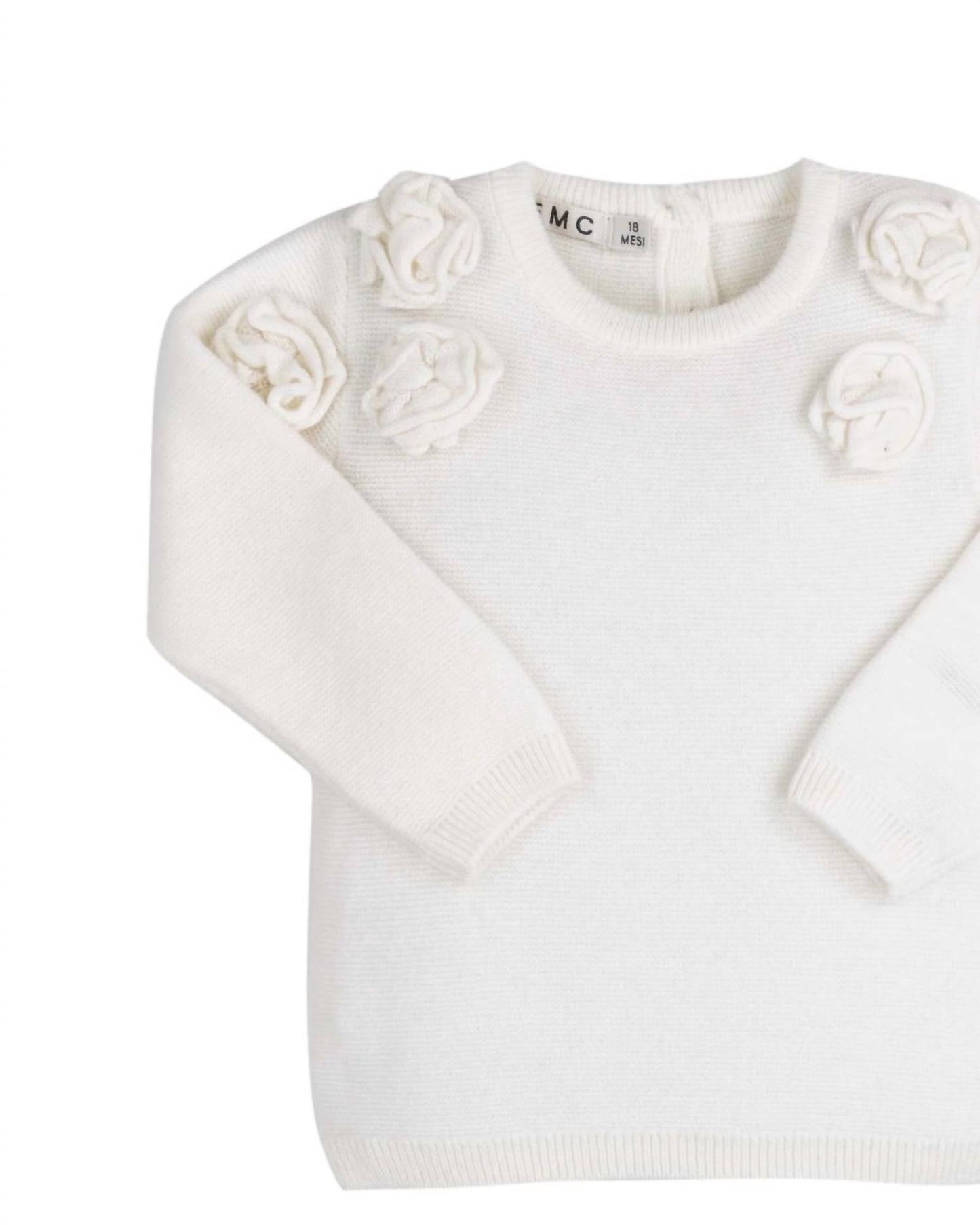 Emc - Girls' Knit Rosette Pullover Sweater