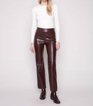 Charlie B - Faux Leather Pull-on Pants