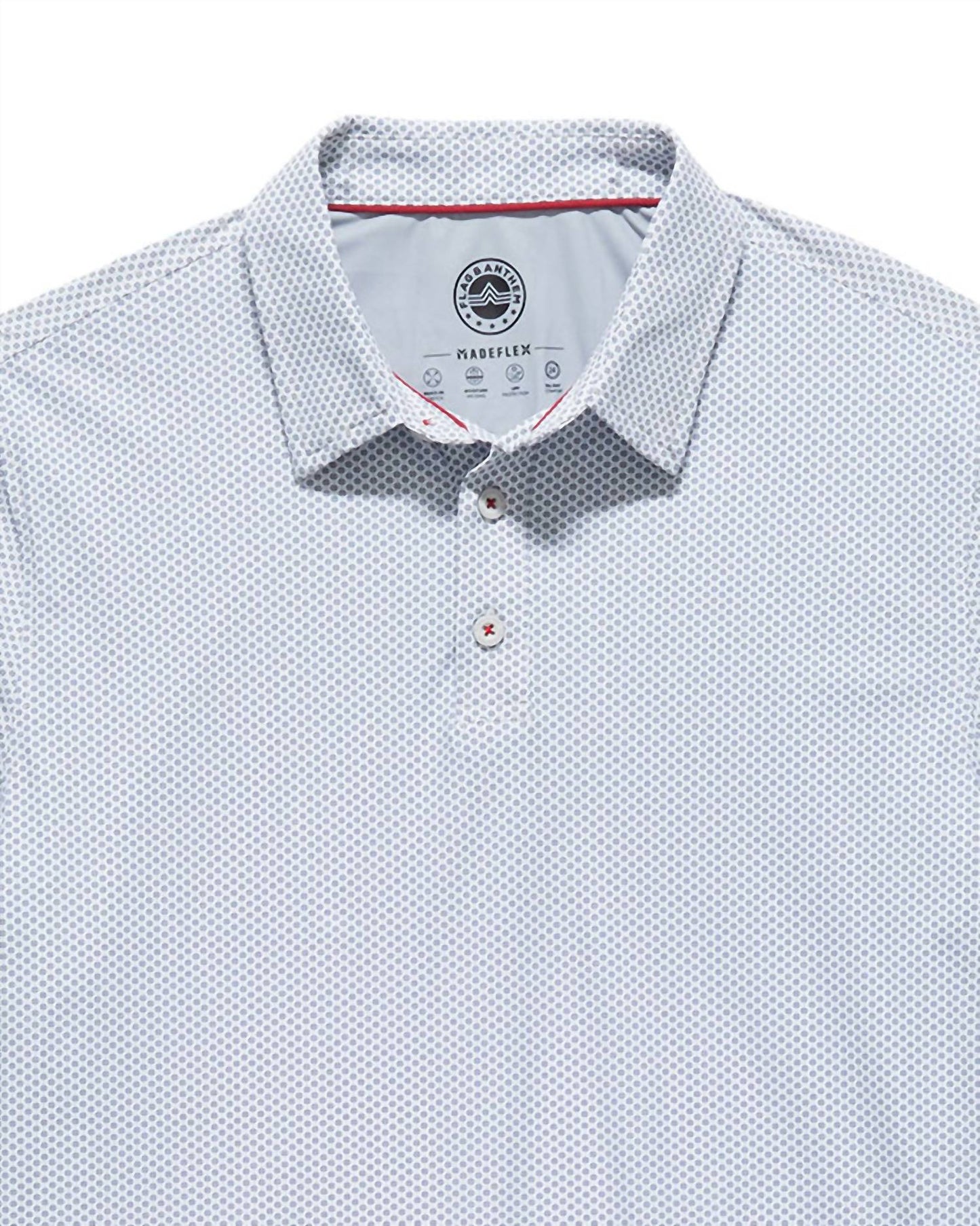 Flags & Anthem - Bloomington Short Sleeve Dot Print Performance Polo