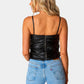 Buddylove - Vegan Leather Cropped Tank Top