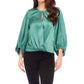 Karen Kane - Keyhole Crossover Satin Top