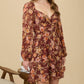 Blu Pepper - Floral Sweetheart Mini Dress
