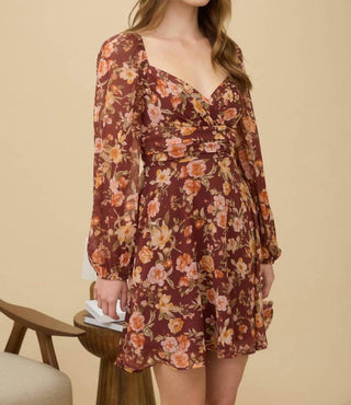 Blu Pepper - Floral Sweetheart Mini Dress