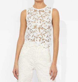 Alice + Olivia - Danielle Lace Front Sweater Tank