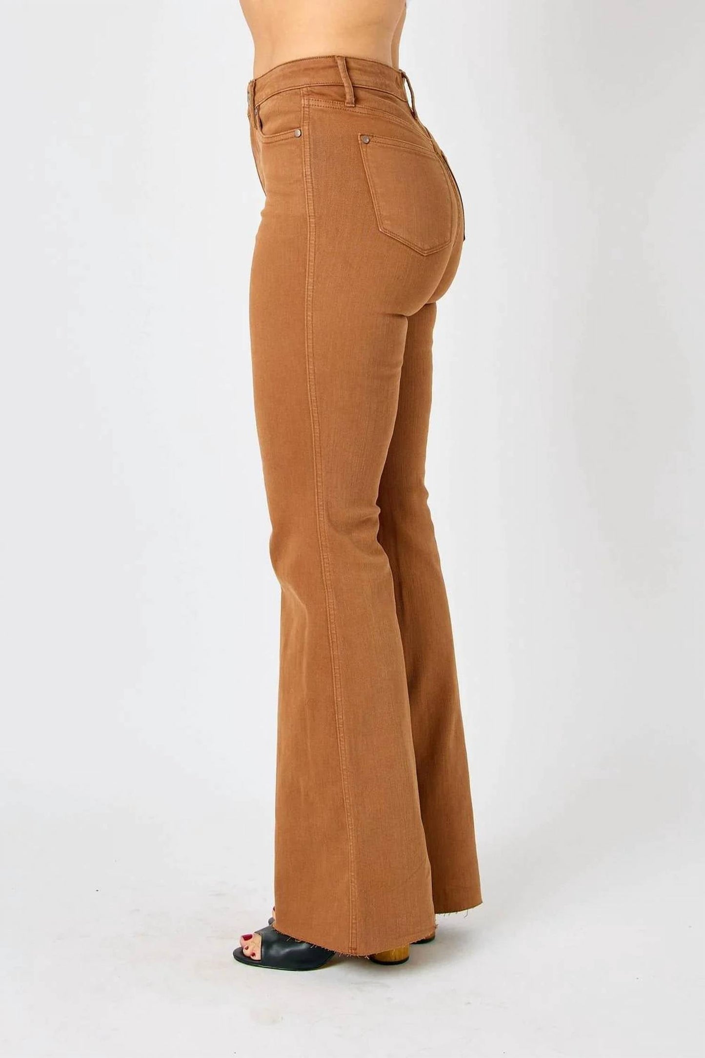 Judy Blue - High Waist Tummy Control Garment Dyed Flare Jeans