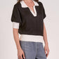 Elan - Color Block Short Sleeve Sweater