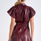 Elan - Faux Leather Mini Dress