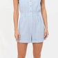 Greylin - Ludi Linen Blend Button Down Romper
