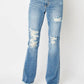 Judy Blue - High Waist Destroy Fray Hem Bootcut Jean