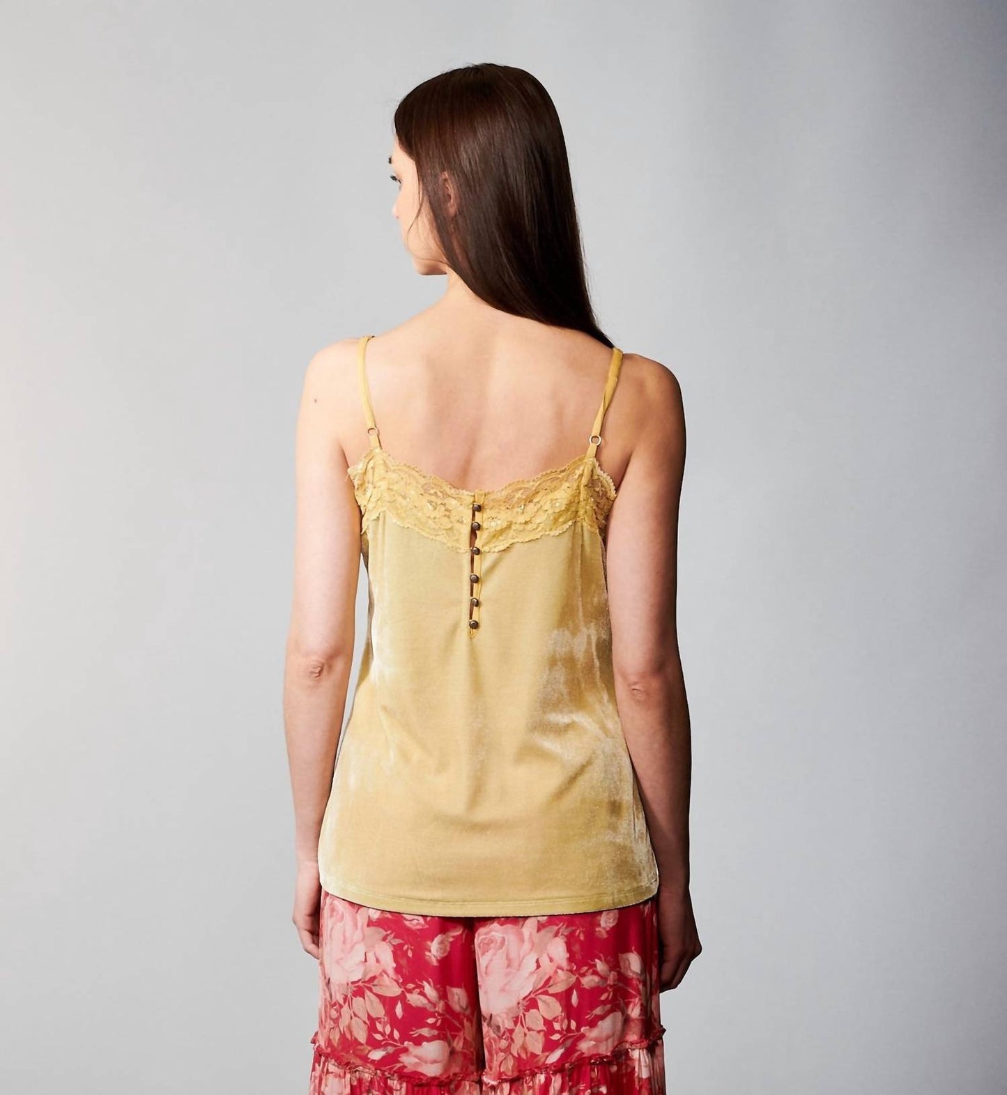 Aratta - Velvet Lace Trim Camisole Top