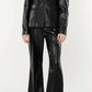 Dolce Cabo - Puff Shoulder Vegan Leather Blazer
