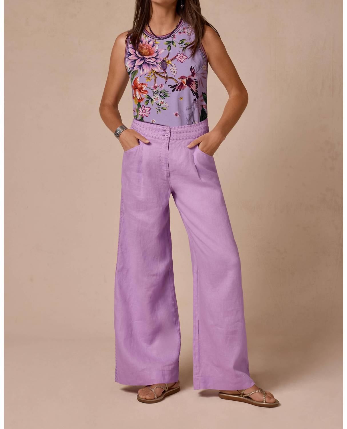 Johnny Was - The Jaine Favorite Crew Neck Swing Tank