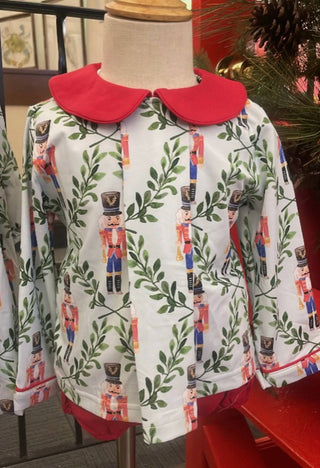 Boots & Bows Smocking Co - Girl's Nutcracker Diaper Set