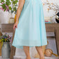 Karen T Design - Sleeveless A-line Midi Dress With Floral Detail