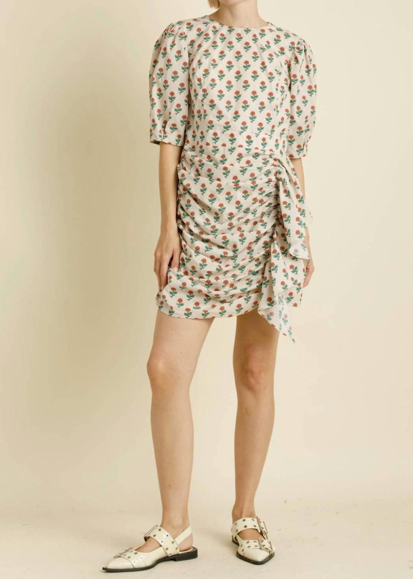 Aureum - Floral Sash Mini Dress