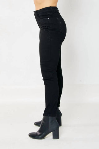 Judy Blue - Calça Jeans Slim Fit com Strass