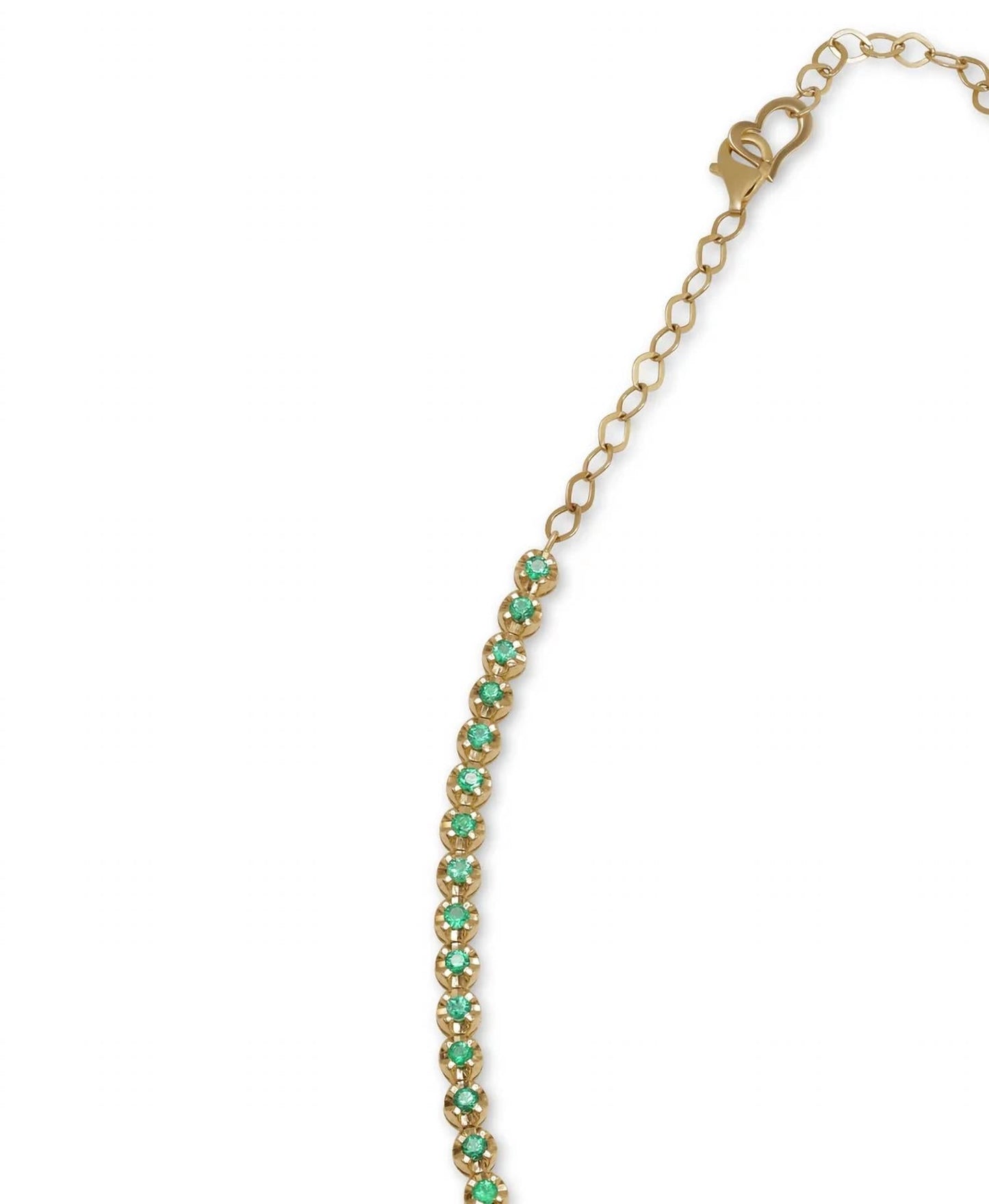 Diana M Jewels - 2.42 Cts Round Emerald Choker Necklace