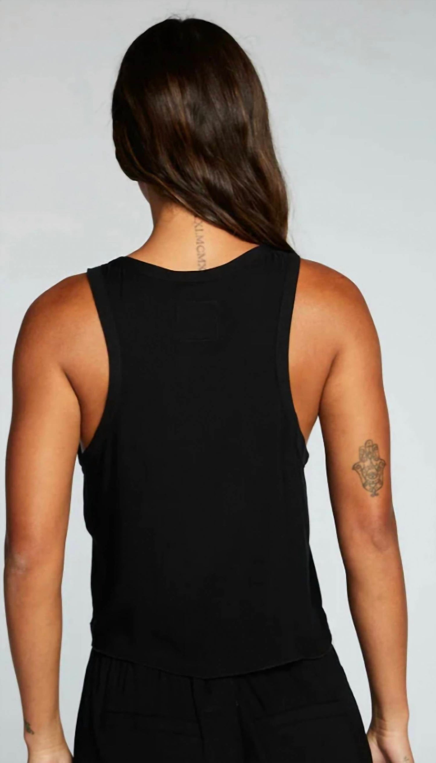 Chaser - Heirloom Wovens Cropped Snap Front Racerback Henley