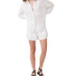 French Connection - Camisa Boyfriend de Linho Birdie