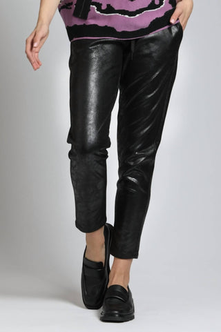 Apny - Textured Vegan Leather Jogger