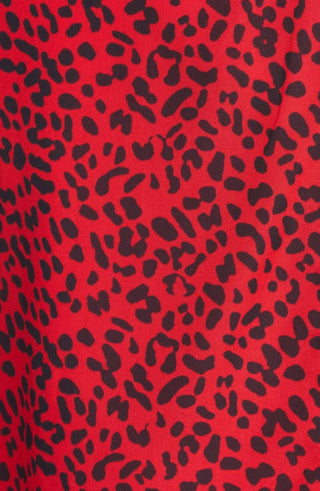 Alice + Olivia - Leopard Print Long Sleeve Chiffon Fit & Flare Mini Dress