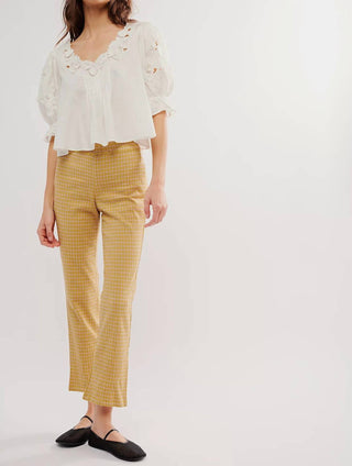 Free People - Calça Crop Slim In My Feelings
