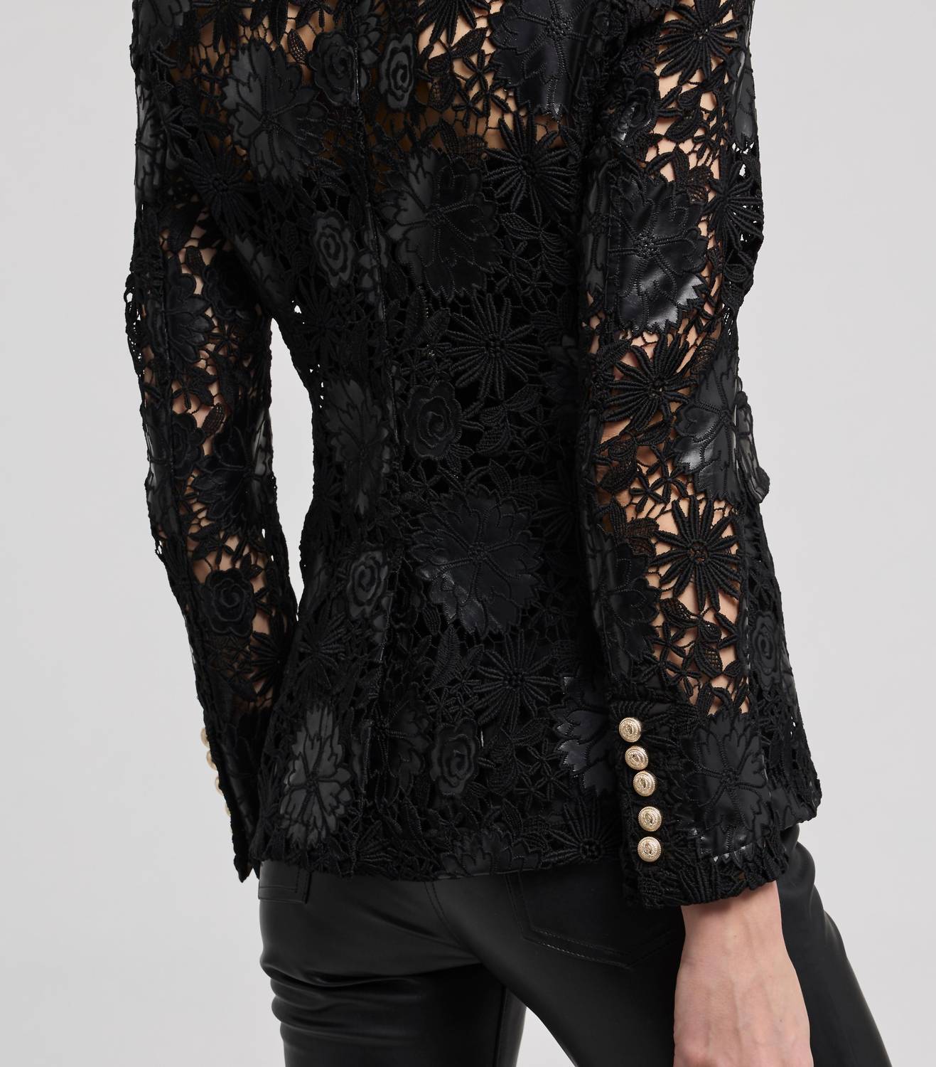 Generation Love - Aimee Vegan Leather Guipure Blazer