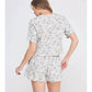 Allie Rose - Seashell Print Linen V-neck Top