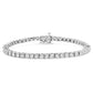 14K White Gold 3.0 Cttw Lab Grown Diamond Illusion-Set Miracle Plate Tennis Bracelet (F-G Color, VS1-VS2 Clarity) - Size 7.25"