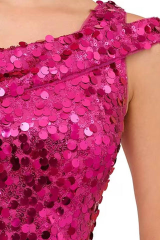 Adrianna Papell - Sequin One Shoulder Sheath Dress