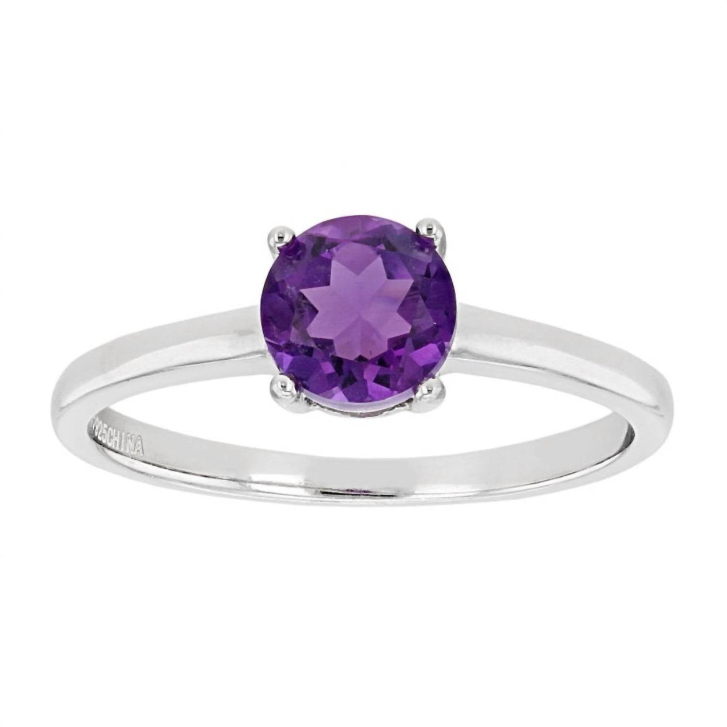 Jewelit - Women's Amethyst Solitaire Ring