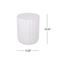 Outdoor End Table With Scallop Edge - Antique White