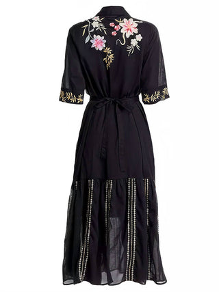 Johnny Was - Vestido-camisa em camadas Darcey Henley com anágua