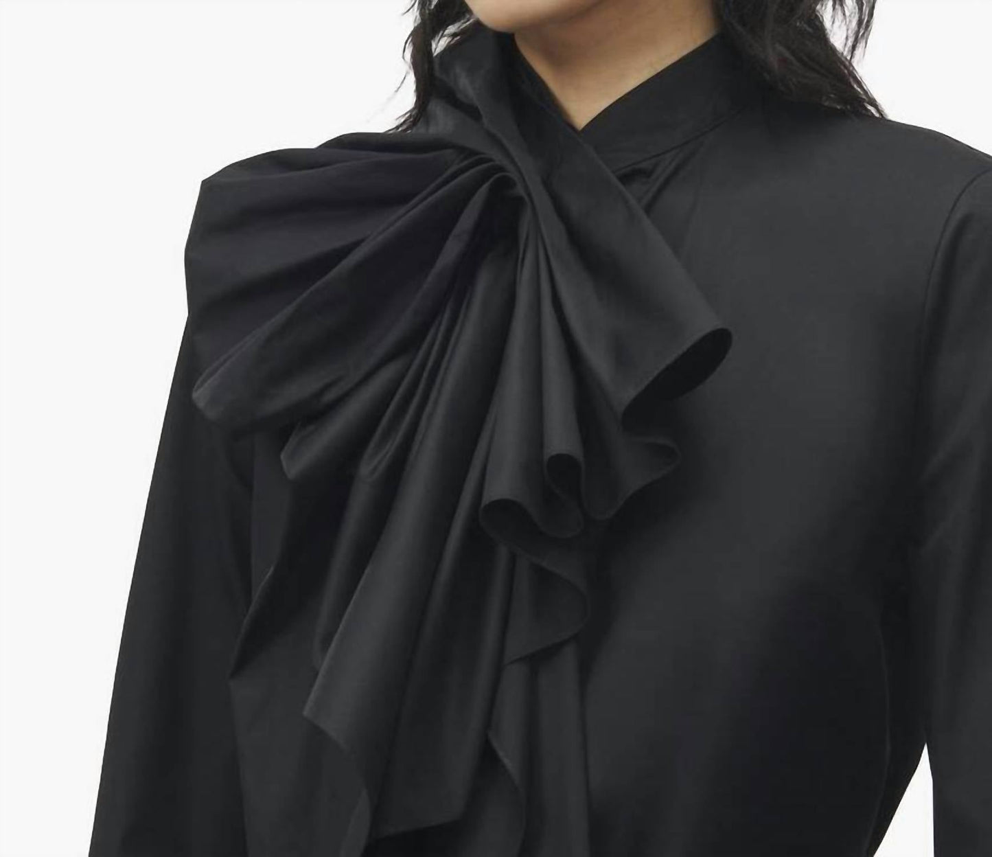 Alexander Mcqueen - Ruffled Cotton Bow Shirt